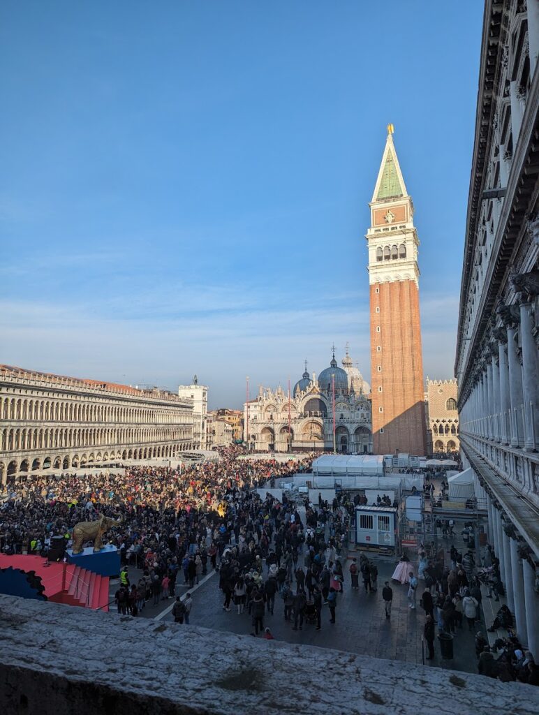 Looking down at St Mark's Square