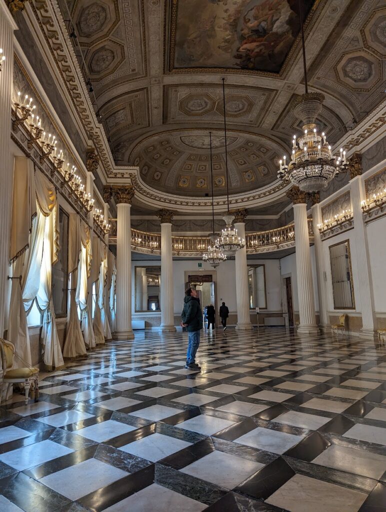 A ballroom inside the museum