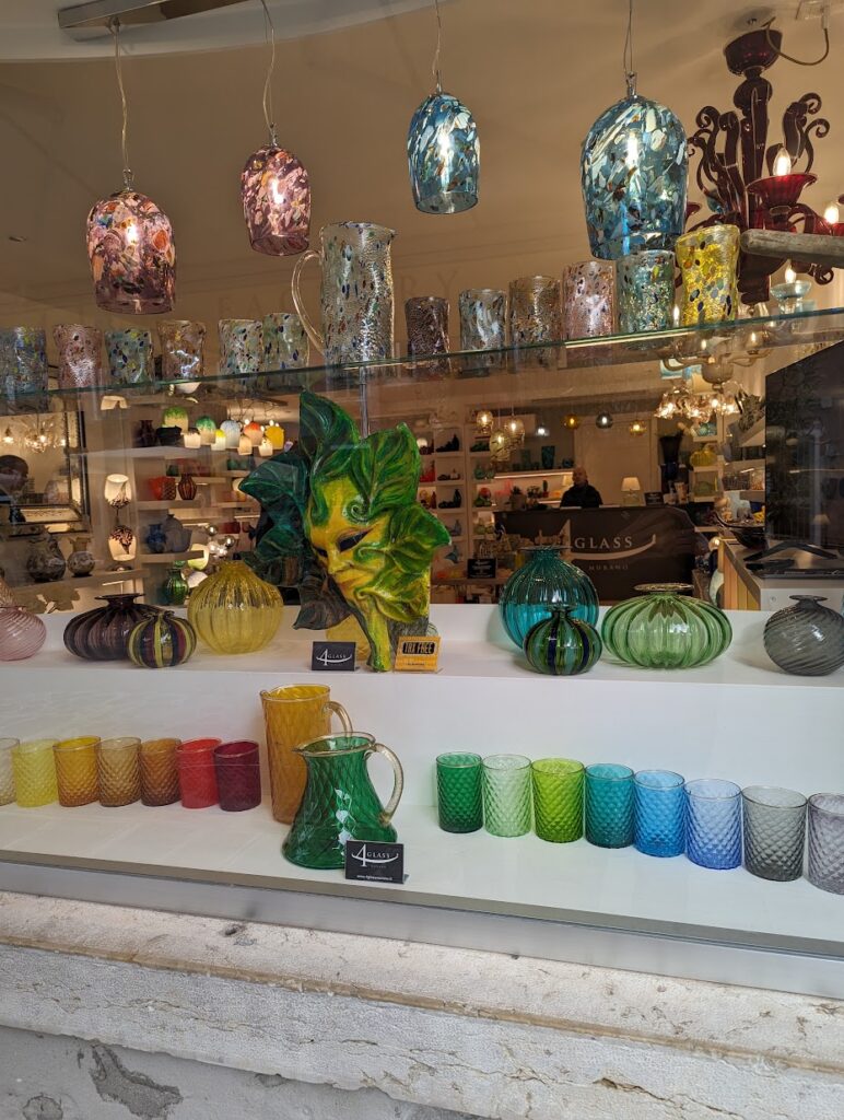 A shop selling Murano glass