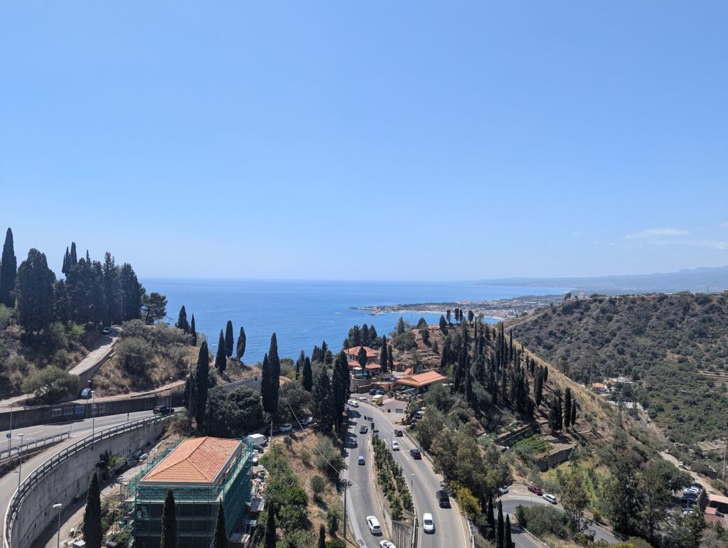 A vista overlooking the sea