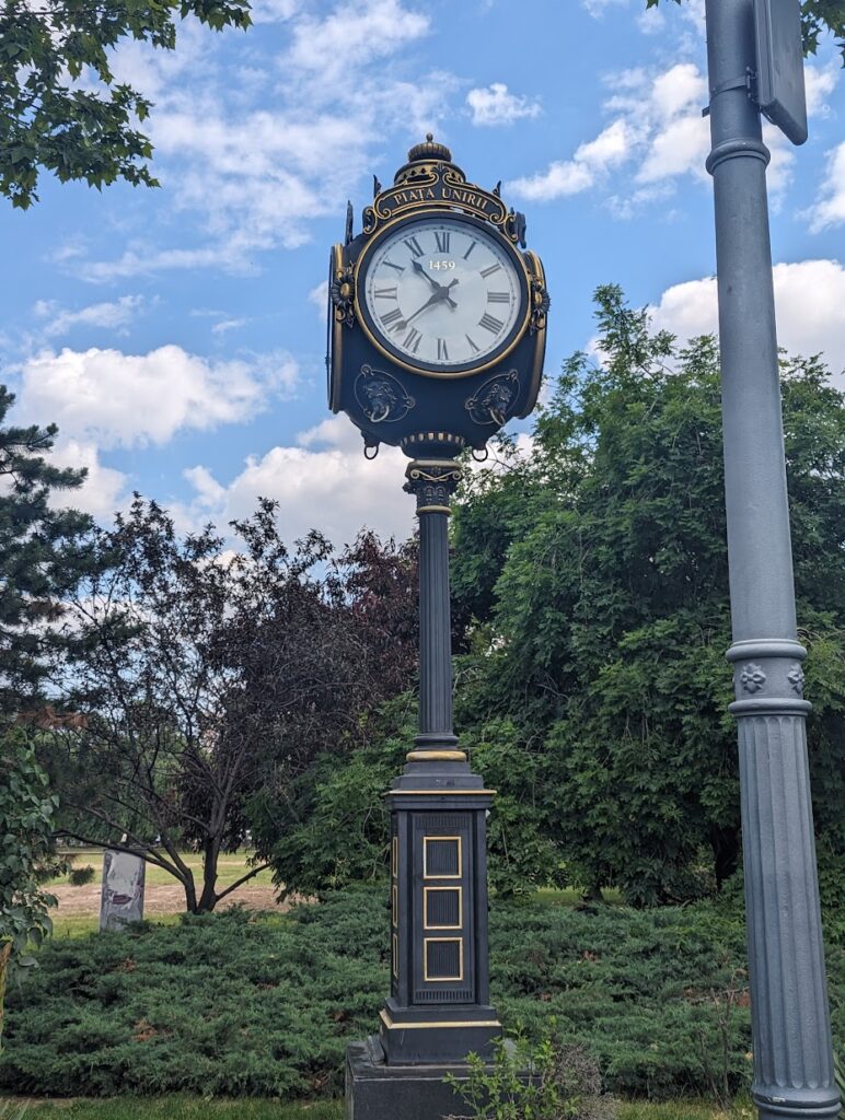 An old clock in a park