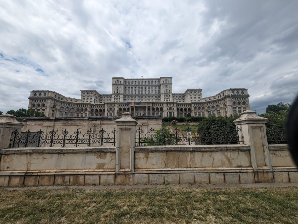 The Parliament building in Bucharest