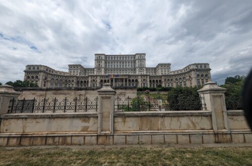 The Parliament building in Bucharest